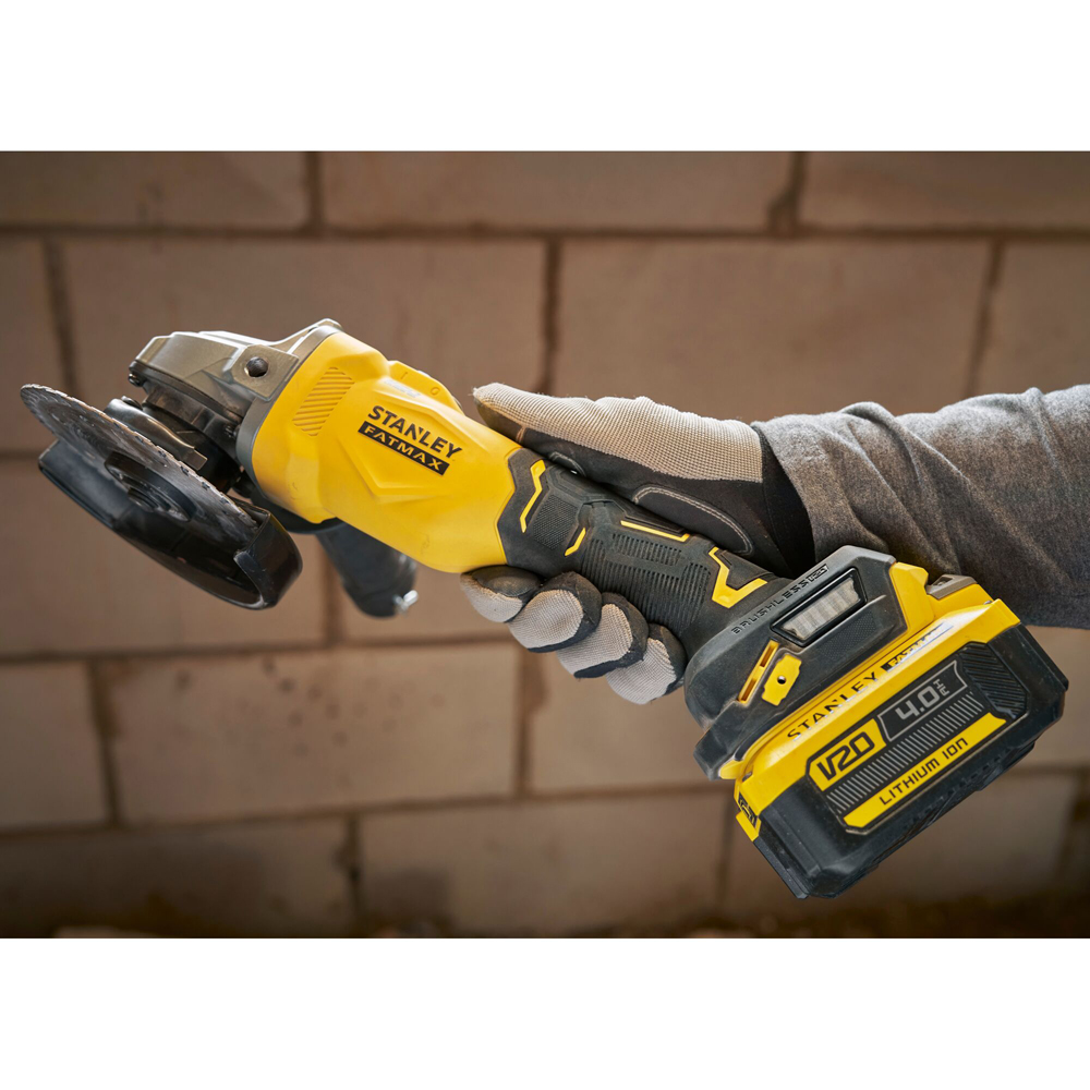 Polizor unghiular STANLEY FATMAX SFMCG710M1T, 18V, 125 mm, 4Ah, 1 acumulator, Brushless, Li-Ion