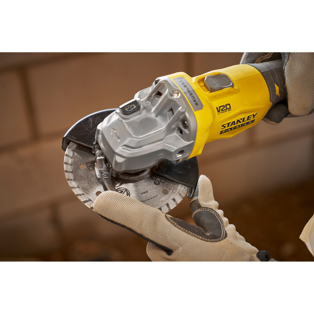 Polizor unghiular STANLEY FATMAX SFMCG710M1T, 18V, 125 mm, 4Ah, 1 acumulator, Brushless, Li-Ion