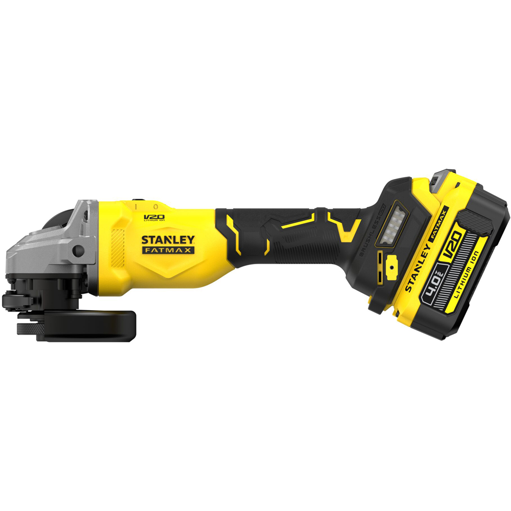 Polizor unghiular STANLEY FATMAX SFMCG710M1T, 18V, 125 mm, 4Ah, 1 acumulator, Brushless, Li-Ion