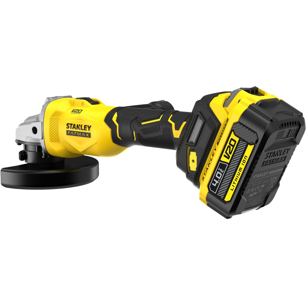 Polizor unghiular STANLEY FATMAX SFMCG710M1T, 18V, 125 mm, 4Ah, 1 acumulator, Brushless, Li-Ion