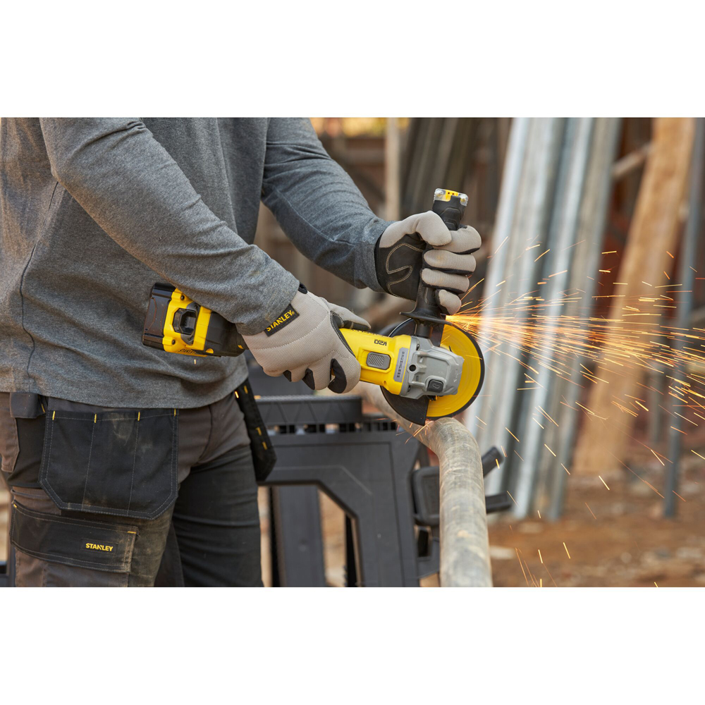 Polizor unghiular STANLEY FATMAX SFMCG710M1T, 18V, 125 mm, 4Ah, 1 acumulator, Brushless, Li-Ion