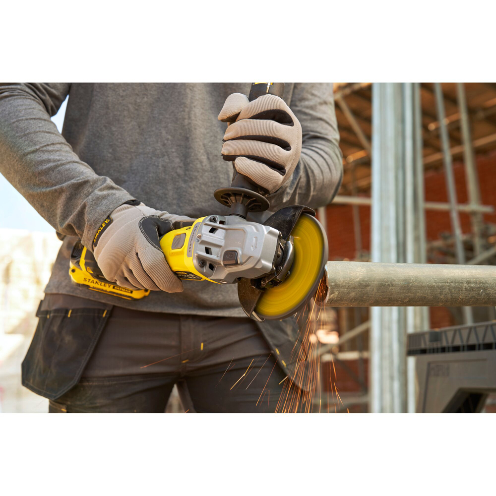 Polizor unghiular STANLEY FATMAX SFMCG710M1T, 18V, 125 mm, 4Ah, 1 acumulator, Brushless, Li-Ion