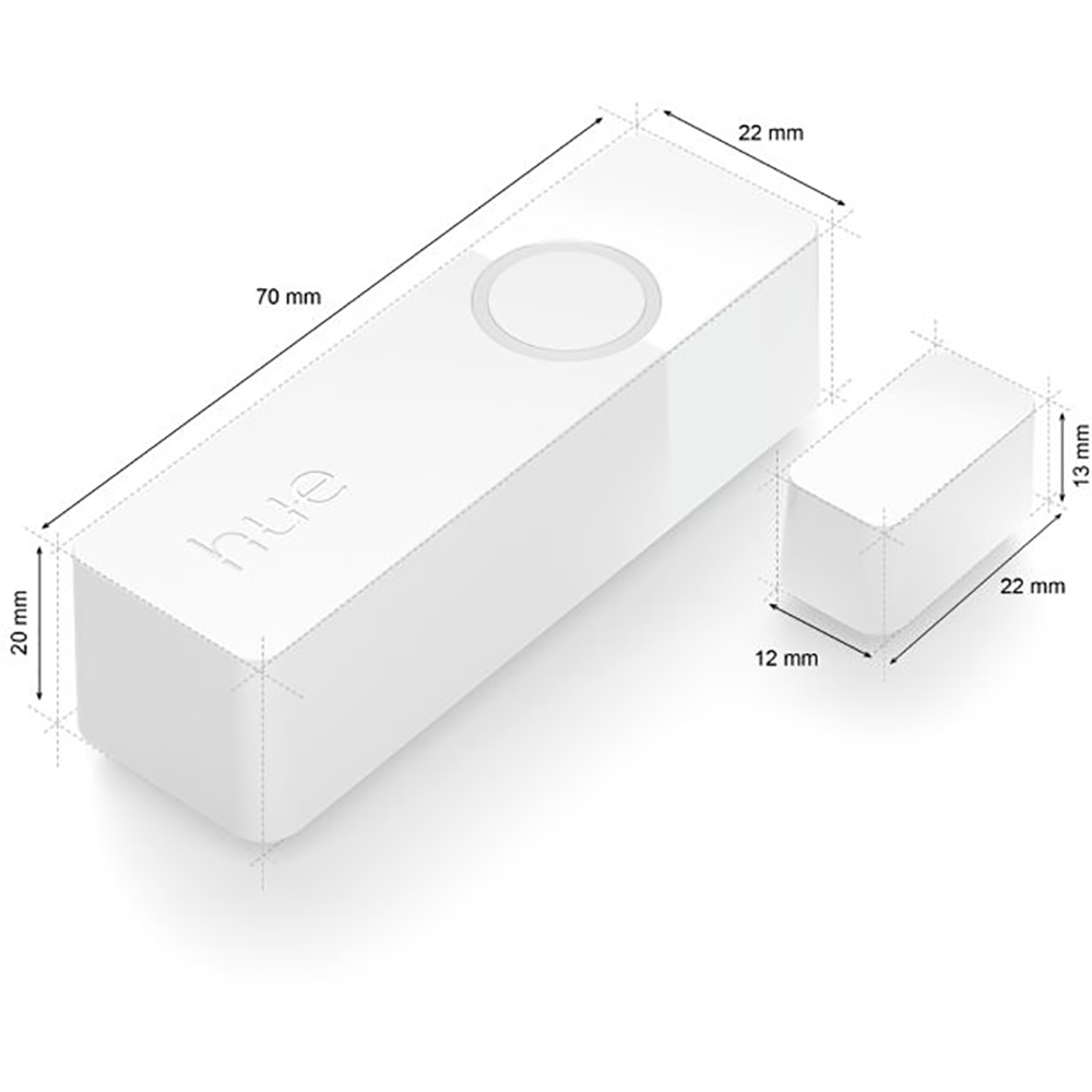 Senzor usa/fereastra PHILIPS HUE Contact Secure, Wi-Fi, alb