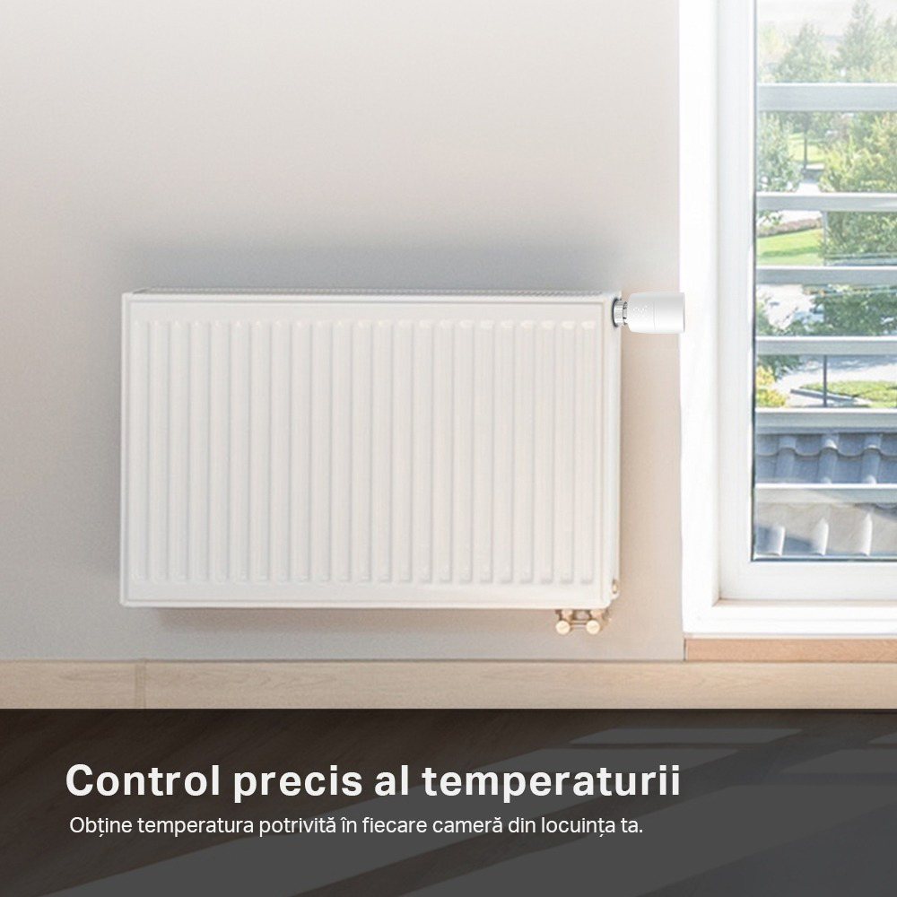 Cap Termostat Smart TP-LINK KE100, Wi-Fi, alb