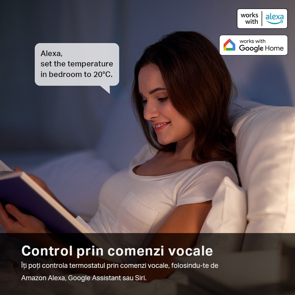 Kit Termostat smart TP-LINK KE100, Wi-Fi, alb