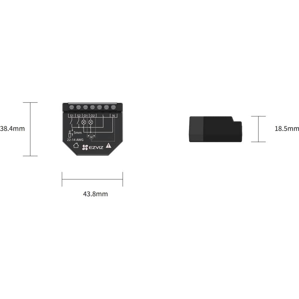 Releu smart EZVIZ T36WM, Wi-Fi, programare, automatizare, statistica, control vocal, negru