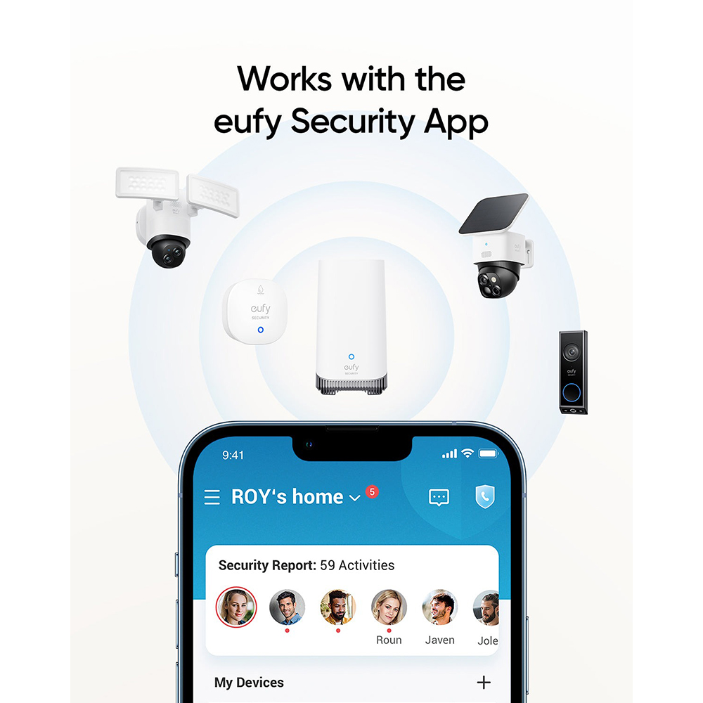 Senzor smart inundatie EUFY T89203D1, alb