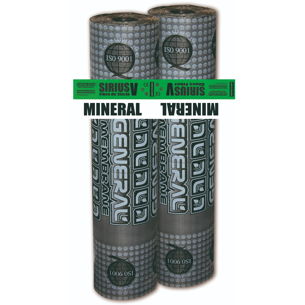 Membrana bituminoasa VA4.5 GENERAL MEMBRANE, ardezie, fibra sticla, 4.5Kg/M2, 10M2