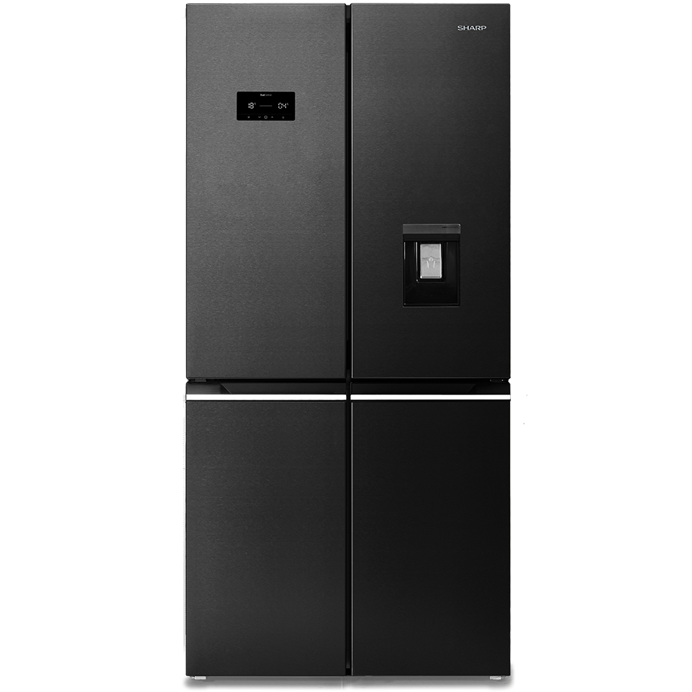 Side by Side SHARP SJ-NFA25IHDAE-EU2, Advance No Frost, 488 l, H 179 cm, Clasa E, Dozator apa, dark inox
