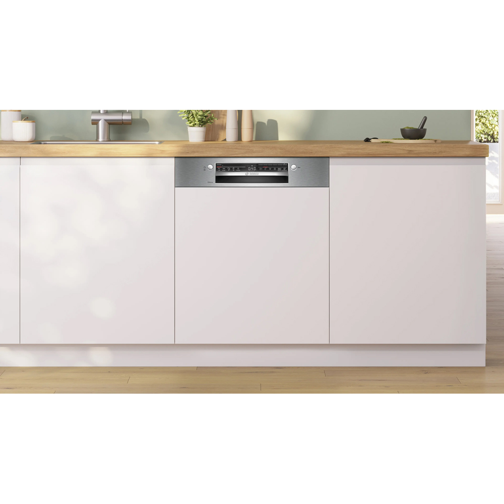Masina de spalat vase semi-incorporabila BOSCH SMI2HTS06E, 13 seturi, 5 programe, 60 cm, Clasa C, inox