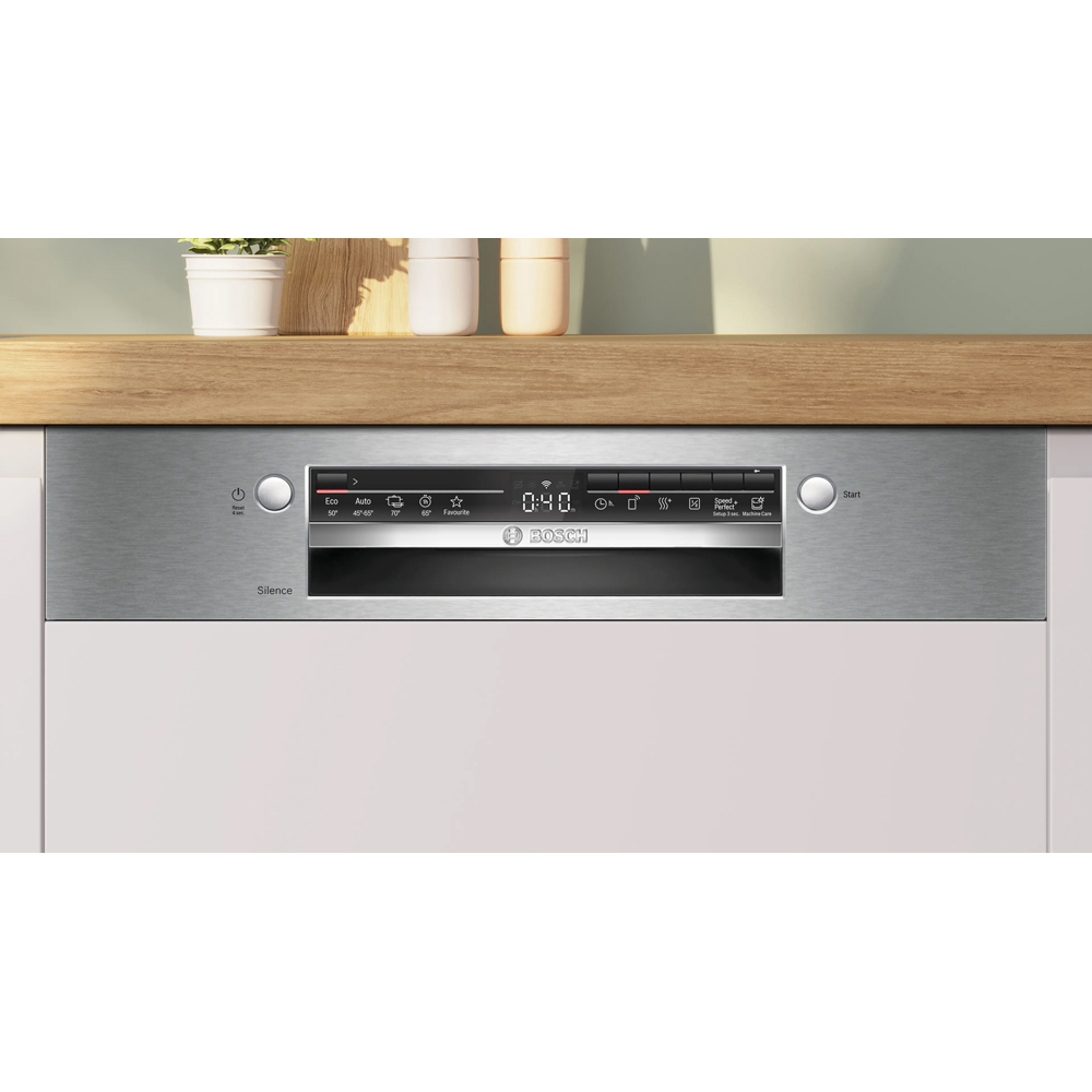 Masina de spalat vase semi-incorporabila BOSCH SMI2HTS06E, 13 seturi, 5 programe, 60 cm, Clasa C, inox