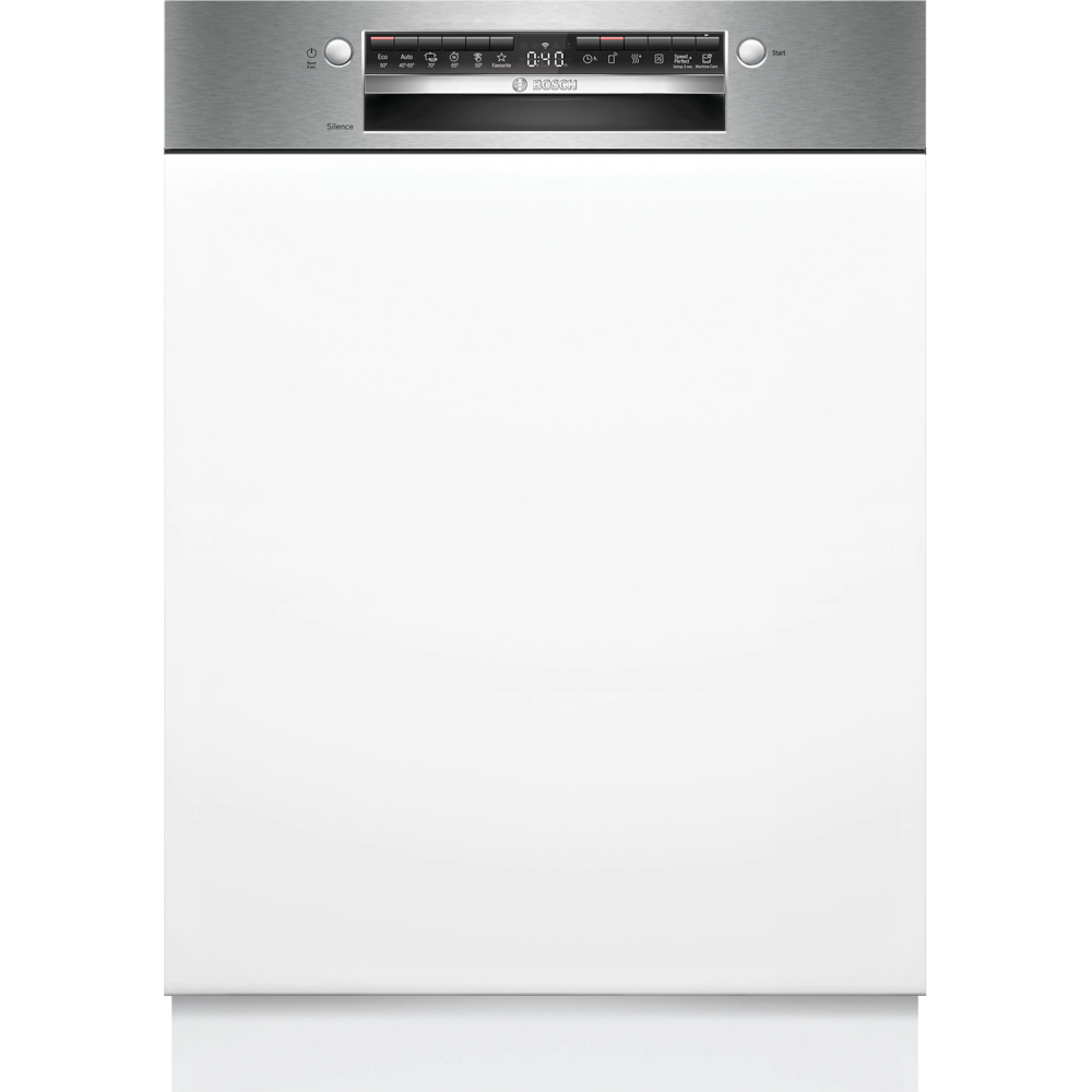 Masina de spalat vase semi-incorporabila BOSCH SMI4HTS14E, 13 seturi, 6 programe, 60 cm, Clasa C, inox
