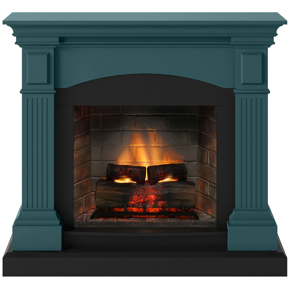 Semineu electric TAGU PowerFlame 2 Magna Soft Turquoise, 1400W, Focar 3D, turcoaz