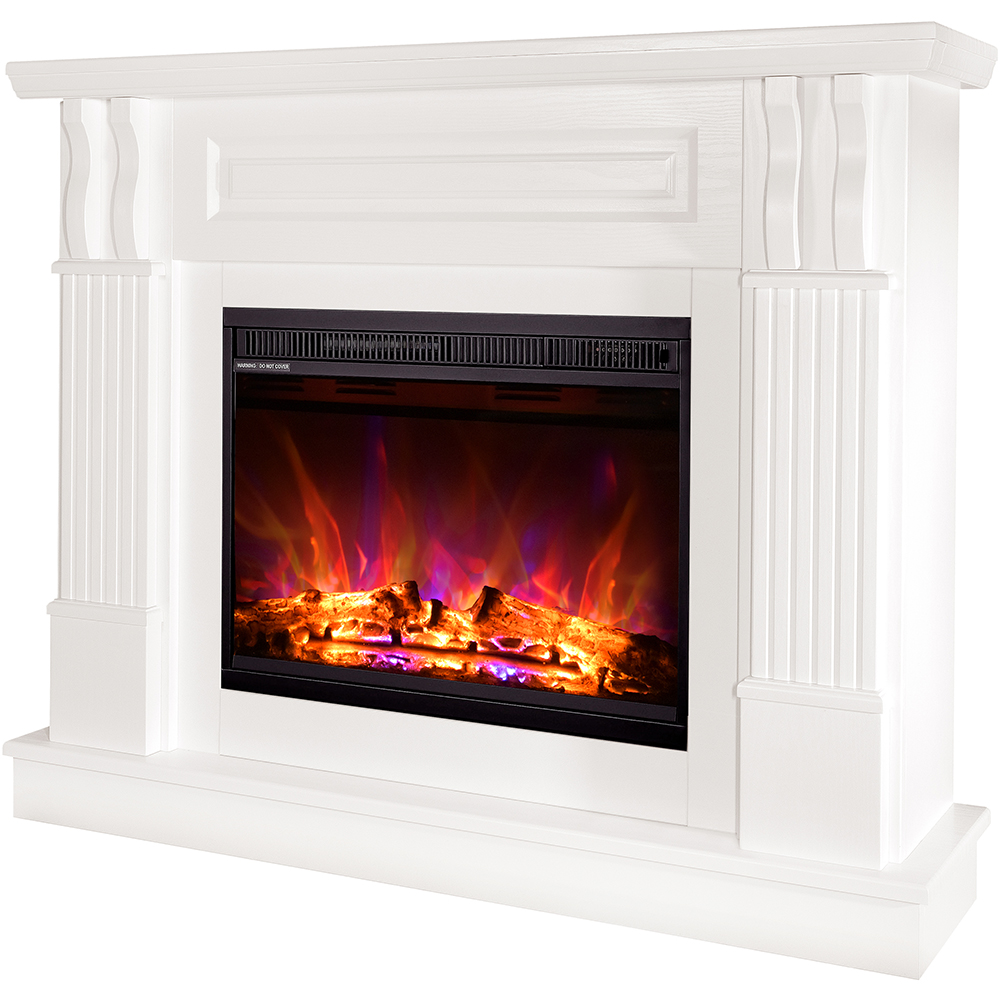 Semineu electric VORTEX VO4248, 1600W, Focar 3D, Alb