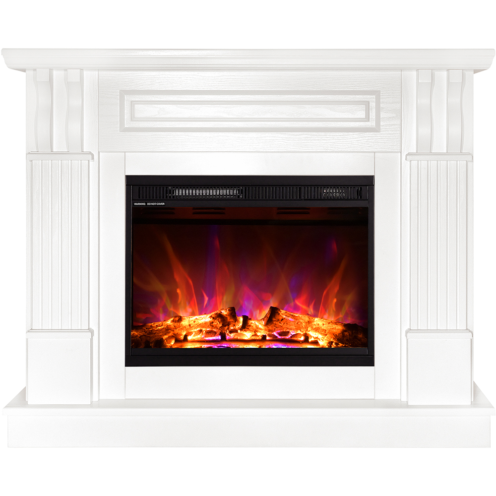 Semineu electric VORTEX VO4248, 1600W, Focar 3D, Alb