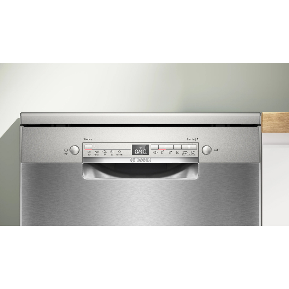 Masina de spalat vase independenta BOSCH SMS2HTI06E, 13 seturi, 5 programe, 60 cm, Clasa C, inox anti-amprenta
