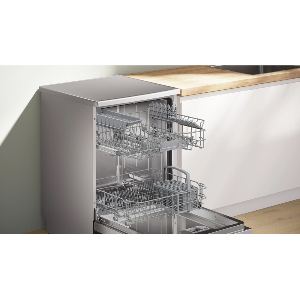 Masina de spalat vase independenta BOSCH SMS2HTI06E, 13 seturi, 5 programe, 60 cm, Clasa C, inox anti-amprenta