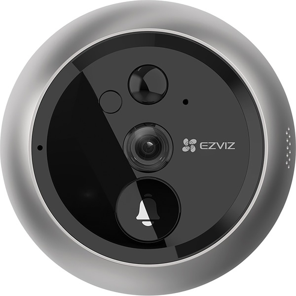 Sonerie video EZVIZ DP2 2K, 4600 mAh, Wi-Fi, ecran 4,3", unghi 166, Senzor PIR/Temperatura/Lumina, argintiu