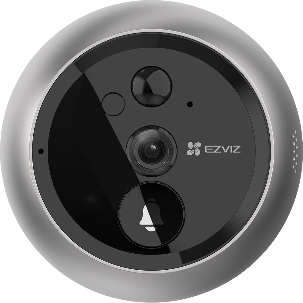 Sonerie video Wireless EZVIZ DP2C, 1080p, 4600 mAh, ecran 4,3", unghi 155, Senzor PIR/ Temperatura/Lumina, argintiu