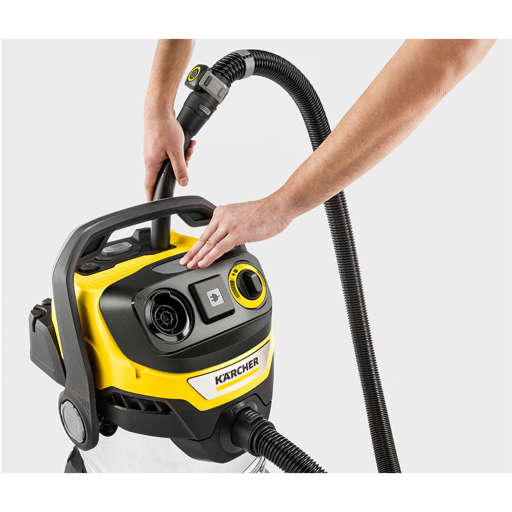 Aspirator multifunctional KARCHER WD 7 Control P S 30/6/35/T 1.628-385.0, 30l, 1400W, 73dB, argintiu-negru
