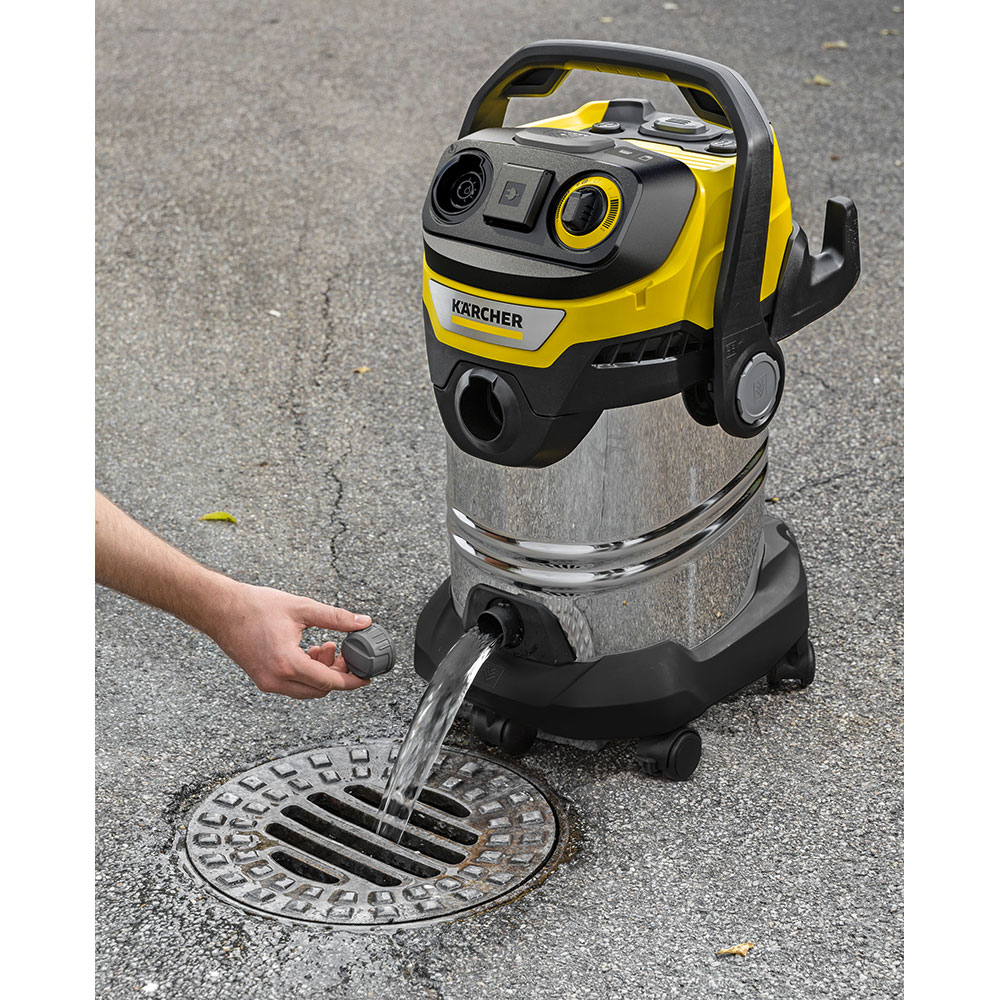 Aspirator multifunctional KARCHER WD 7 Control P S 30/6/35/T 1.628-385.0, 30l, 1400W, 73dB, argintiu-negru