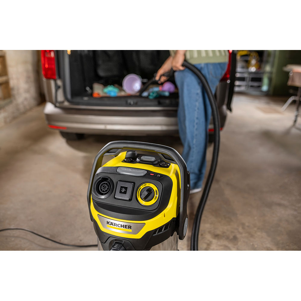 Aspirator multifunctional KARCHER WD 7 Control P S 30/6/35/T 1.628-385.0, 30l, 1400W, 73dB, argintiu-negru