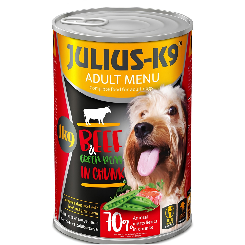 Hrana umeda pentru caini JULIUS K-9, Adult, Vita, 1.24 kg