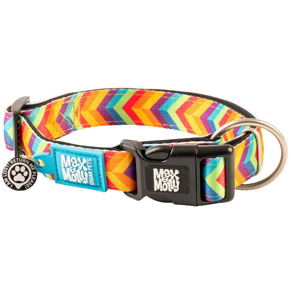 Zgarda caini MAX&MOLLY Smart ID Summertime, marimea S, multicolor