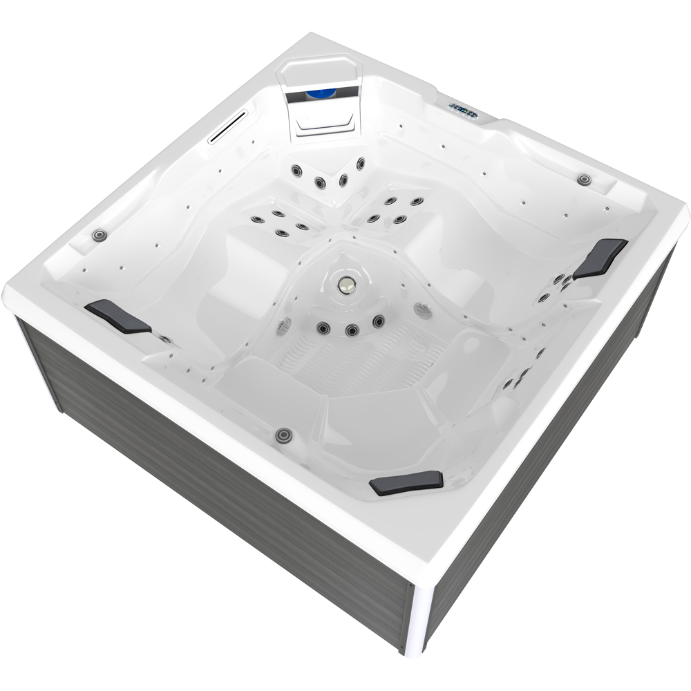 Jacuzzi exterior SANOTECHNIK Rovinj, 210 x 210 x 90 cm, 5 persoane, alb