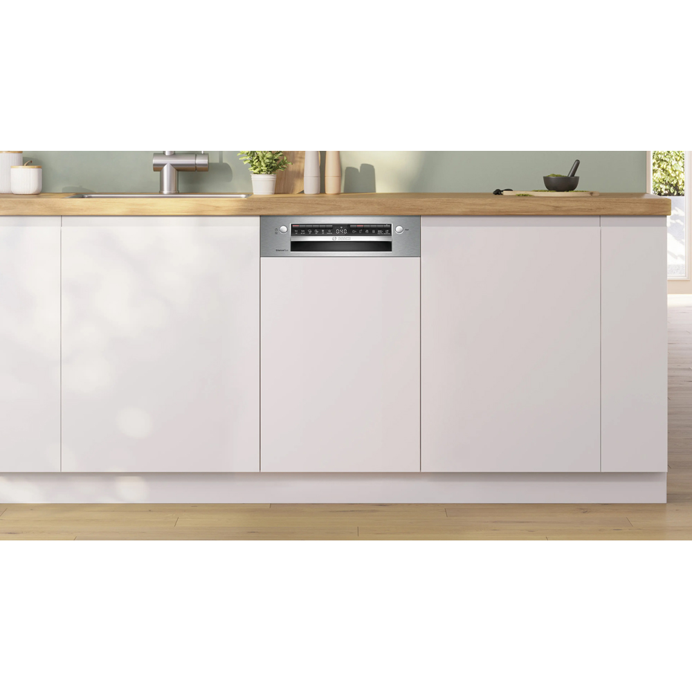 Masina de spalat vase semi-incorporabila BOSCH SPI4EMS17E, 10 seturi, 6 programe, 45 cm, Clasa B, inox
