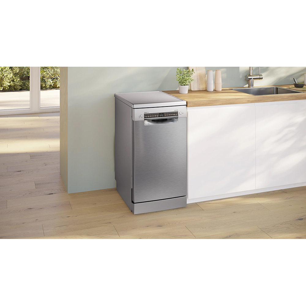 Masina de spalat vase independenta BOSCH SPS4EMI17E, 10 seturi, 6 programe, 45 cm, Clasa B, inox anti-amprenta