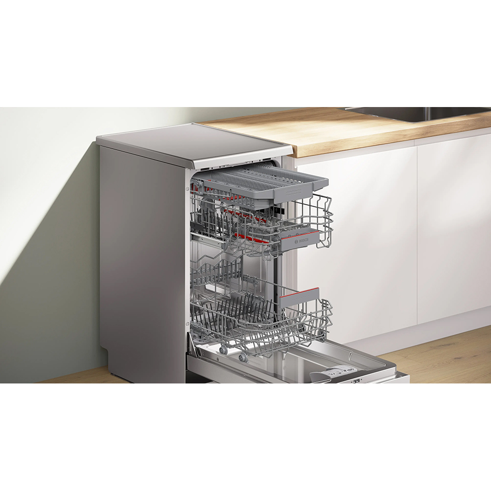 Masina de spalat vase independenta BOSCH SPS4EMI17E, 10 seturi, 6 programe, 45 cm, Clasa B, inox anti-amprenta