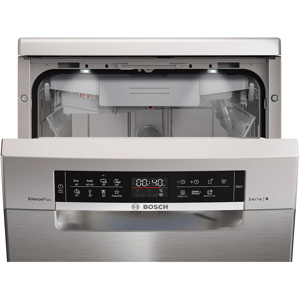 Masina de spalat vase independenta BOSCH SPS6EMI21E, 10 seturi, 8 programe, 45 cm, Clasa B, inox anti-amprenta