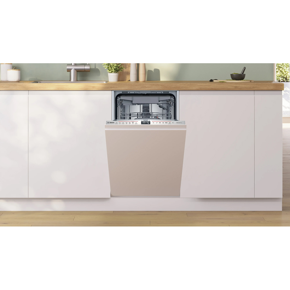 Masina de spalat vase incorporabila BOSCH SPV6EMX03E, 10 seturi, 6 programe, 45 cm, Clasa B, panou comanda inox