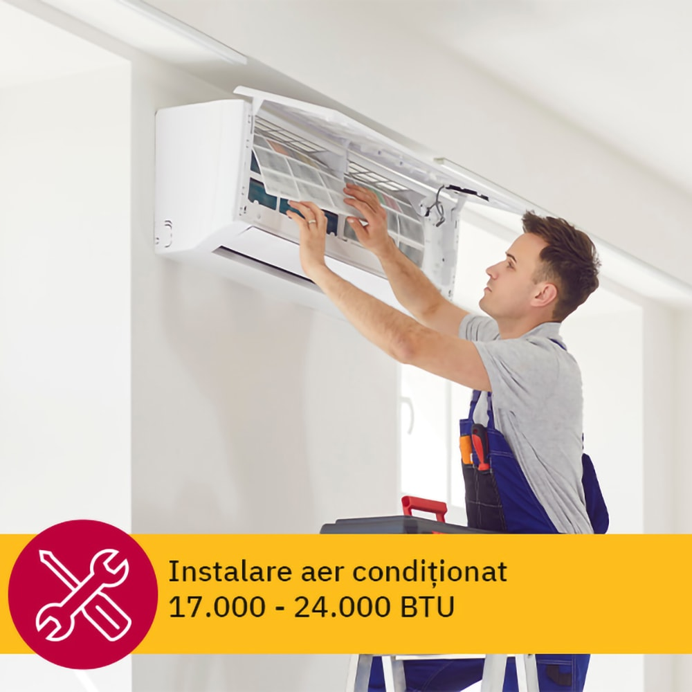 Instalare aer conditionat in 3-5 zile lucratoare - pentru aparatele de 17000-24000BTU cu kit de montaj inclus