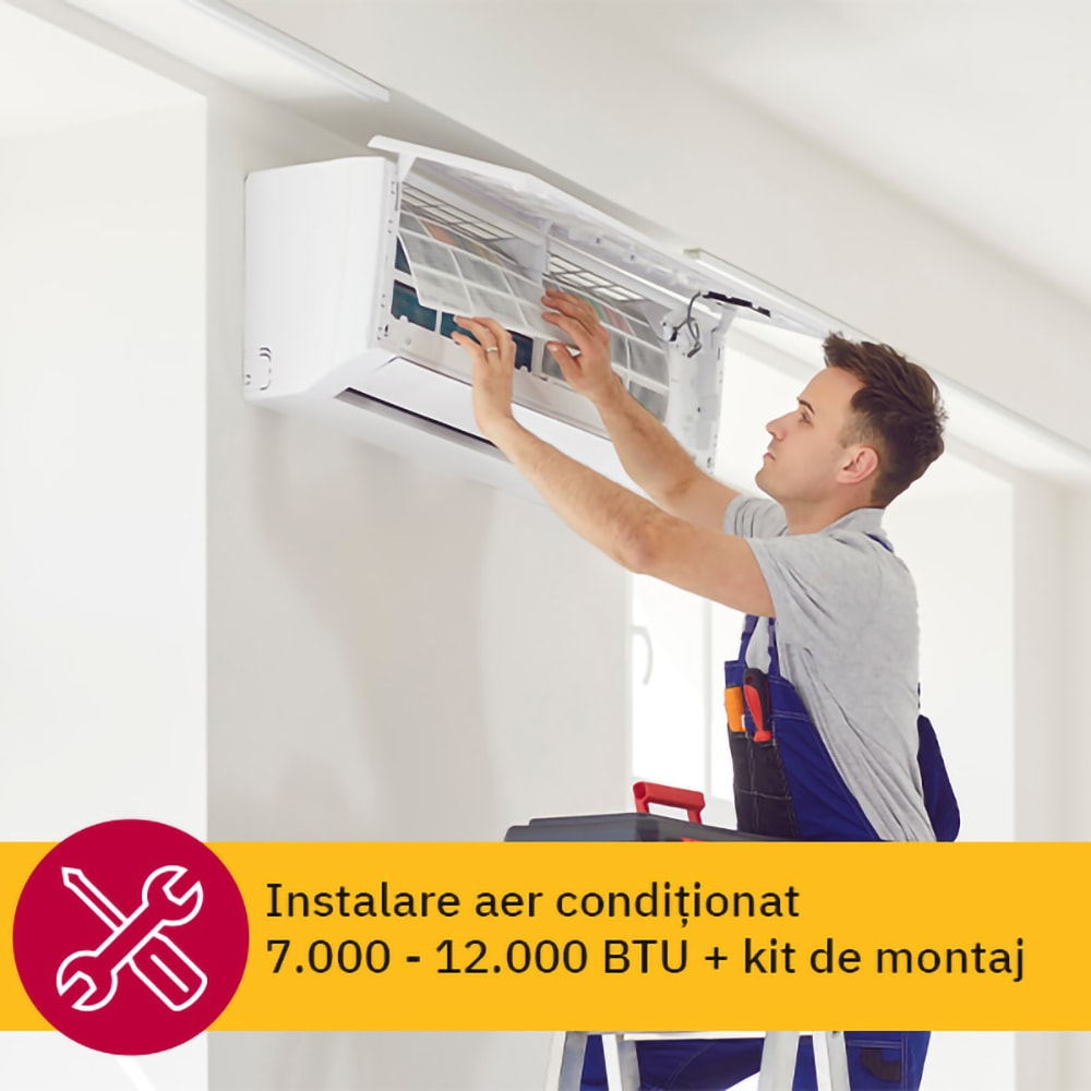 Instalare aer conditionat in 3-5 zile lucratoare - pentru aparatele de 7000-12000BTU fara kit de montaj inclus
