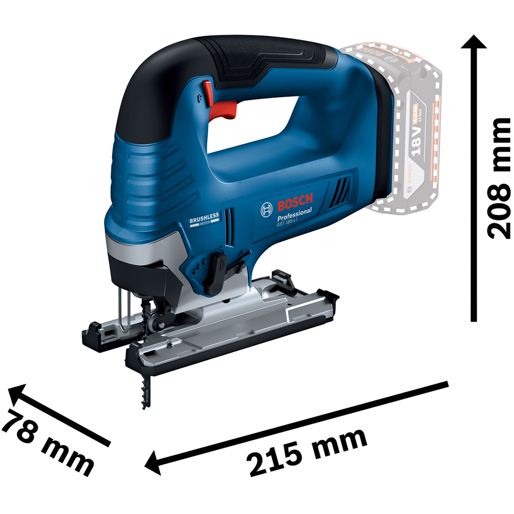 Fierastrau pendular BOSCH PROFESSIONAL GST 185-LI, 125mm, albastru