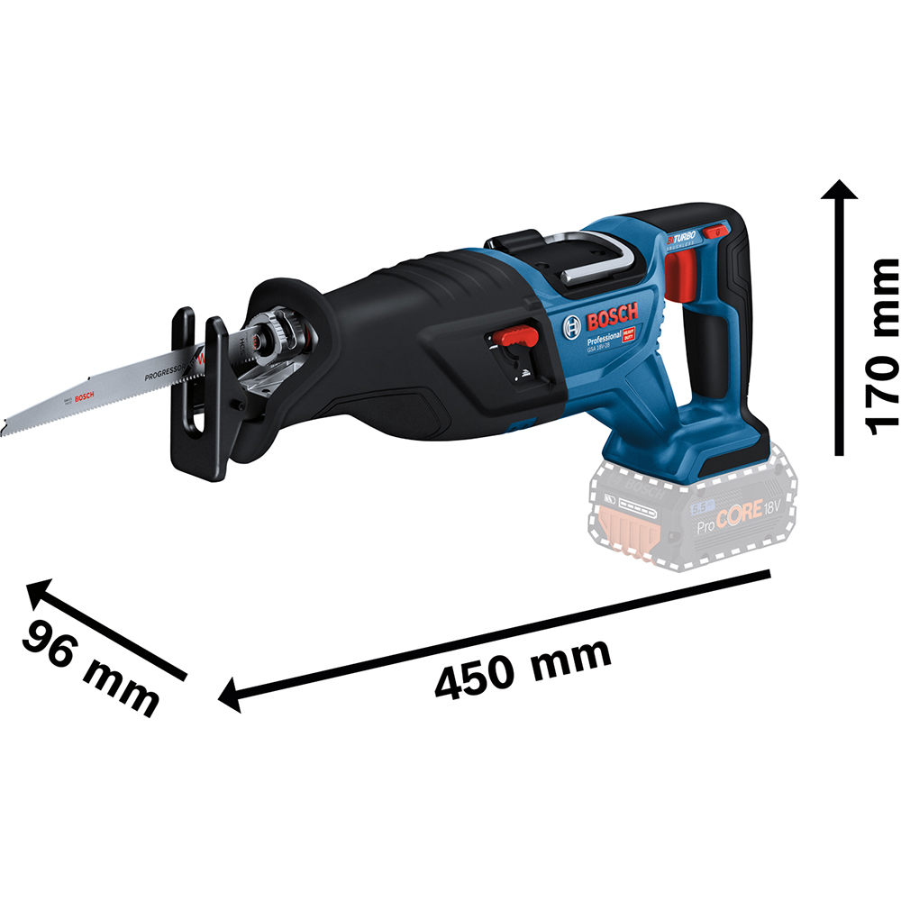 Fierastrau orizontal BOSCH PROFESSIONAL BITURBO GSA 185-LI F.A., albastru