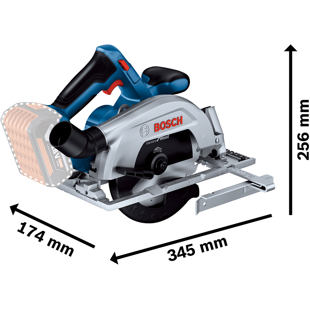 Fierastrau circular BOSCH PROFESSIONAL GKS 185-LI, 165mm F.A., albastru