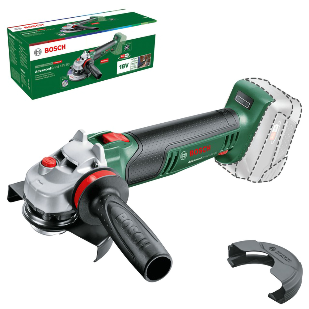Polizor unghiular BOSCH AdvancedGrind 18V-80 F.A., 125mm, verde