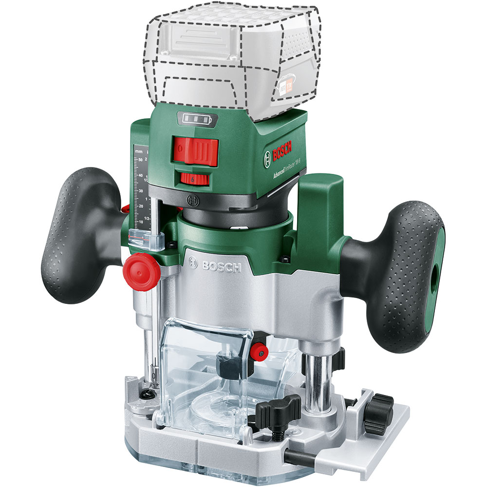Freza electrica BOSCH Advtrimrouter 18V-8 F.A., Li-Ion 18V, 30000rpm, fara acumulator, verde