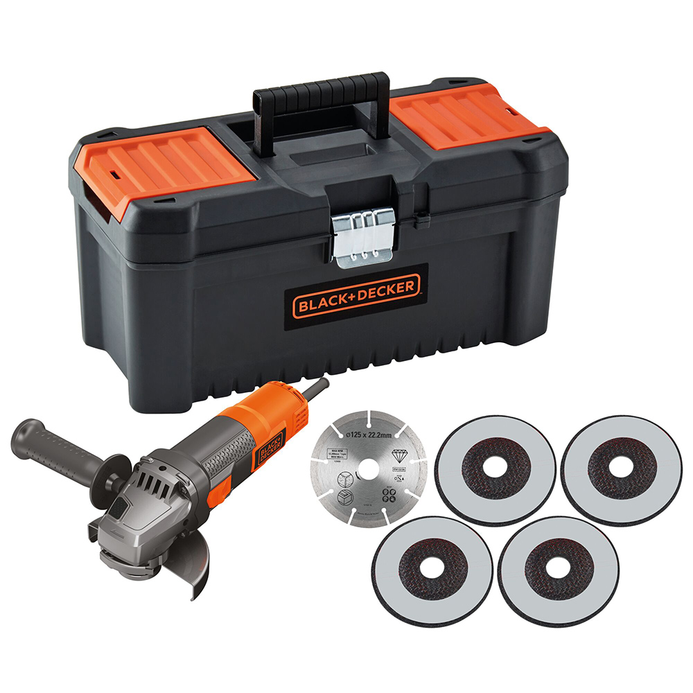 Polizor unghiular (flex) BLACK DECKER BEG220KA5 QS, 900W, 12000rpm, 125mm