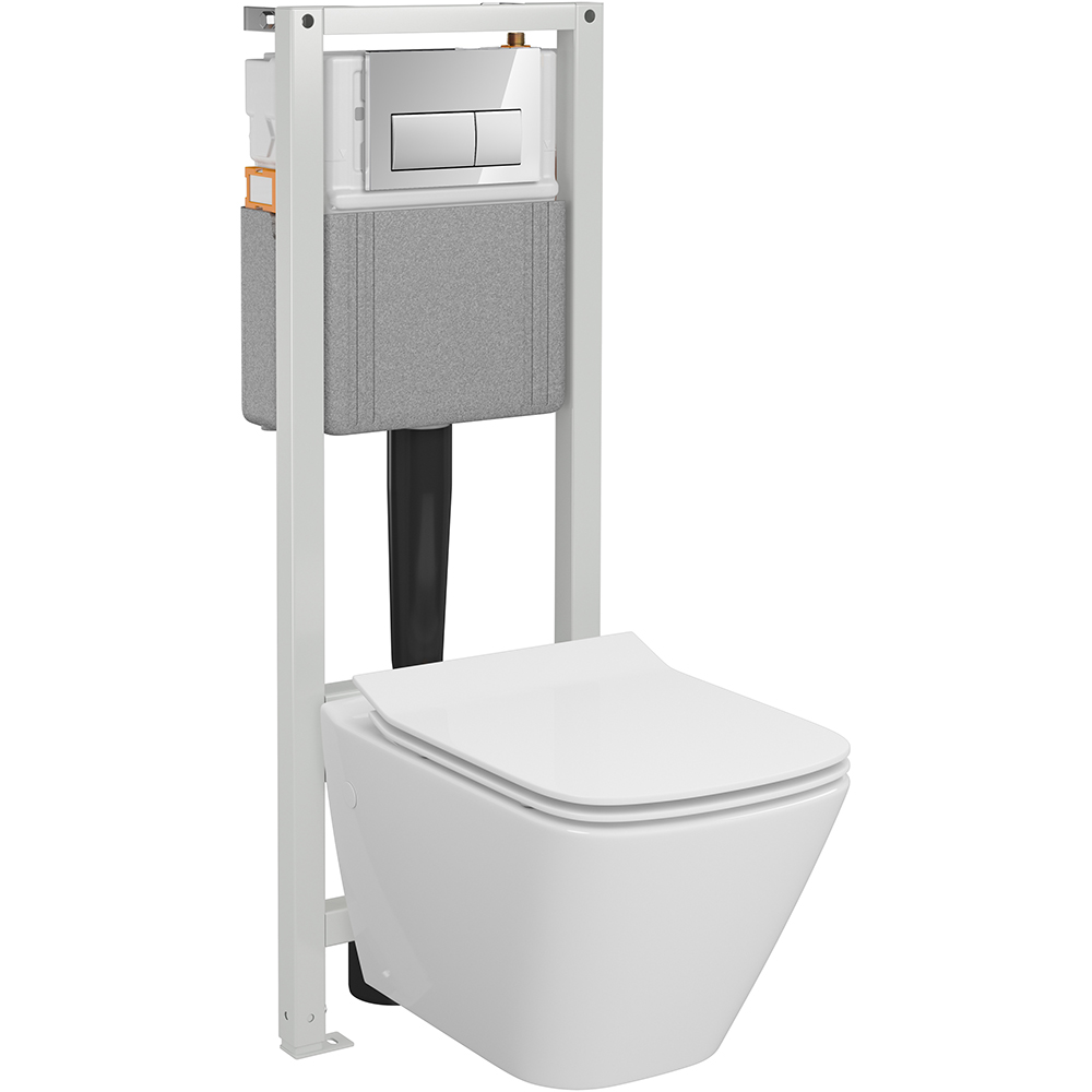 Set vas WC suspendat CERSANIT Mech 40 Mito S701-830, ceramica, rezervor 3-6 l, capac SoftClose, alb