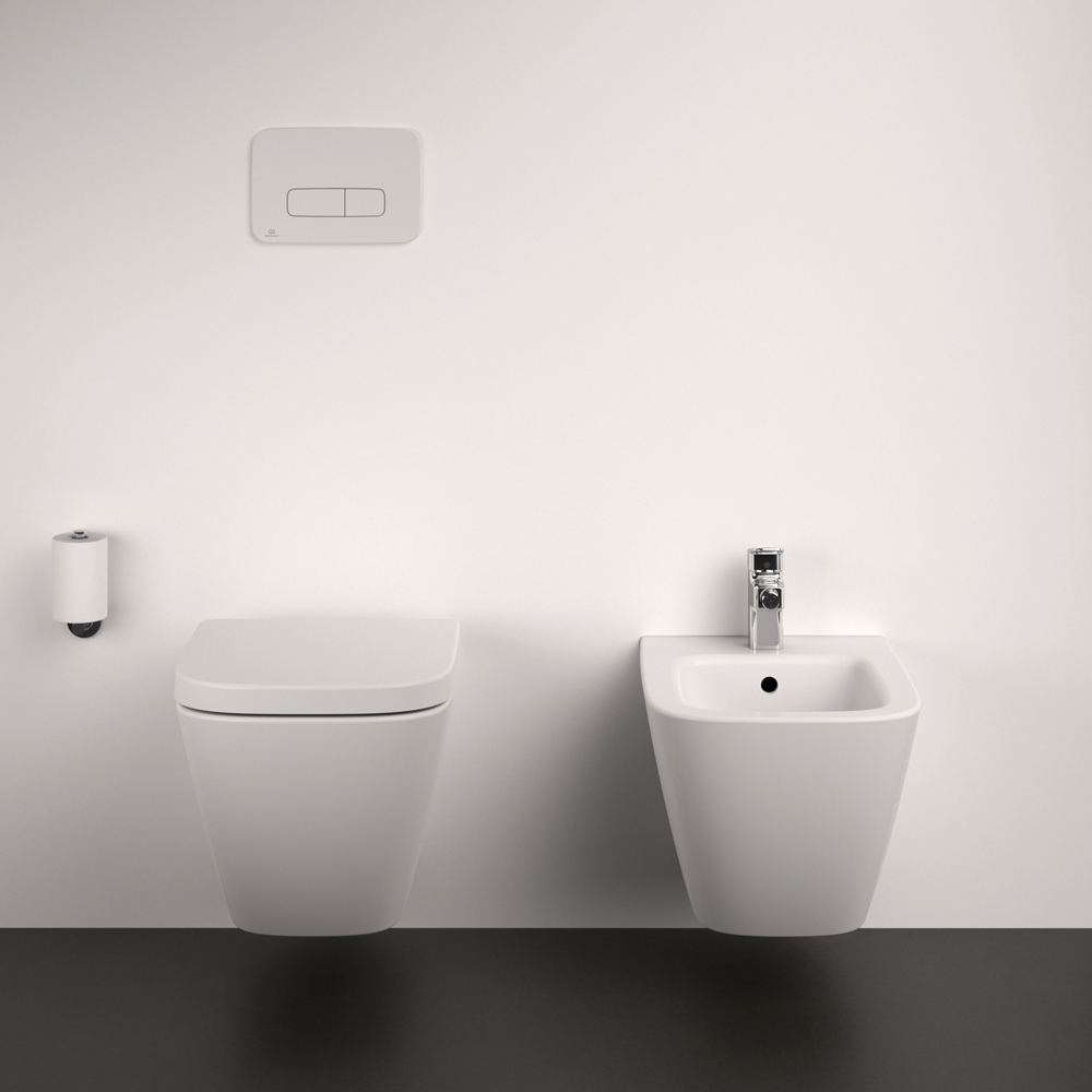 Vas WC suspendat IDEAL STANDARD I.Life S T459201, ceramica, evacuare orizontala, 35.5 x 48 x 30 cm, alb
