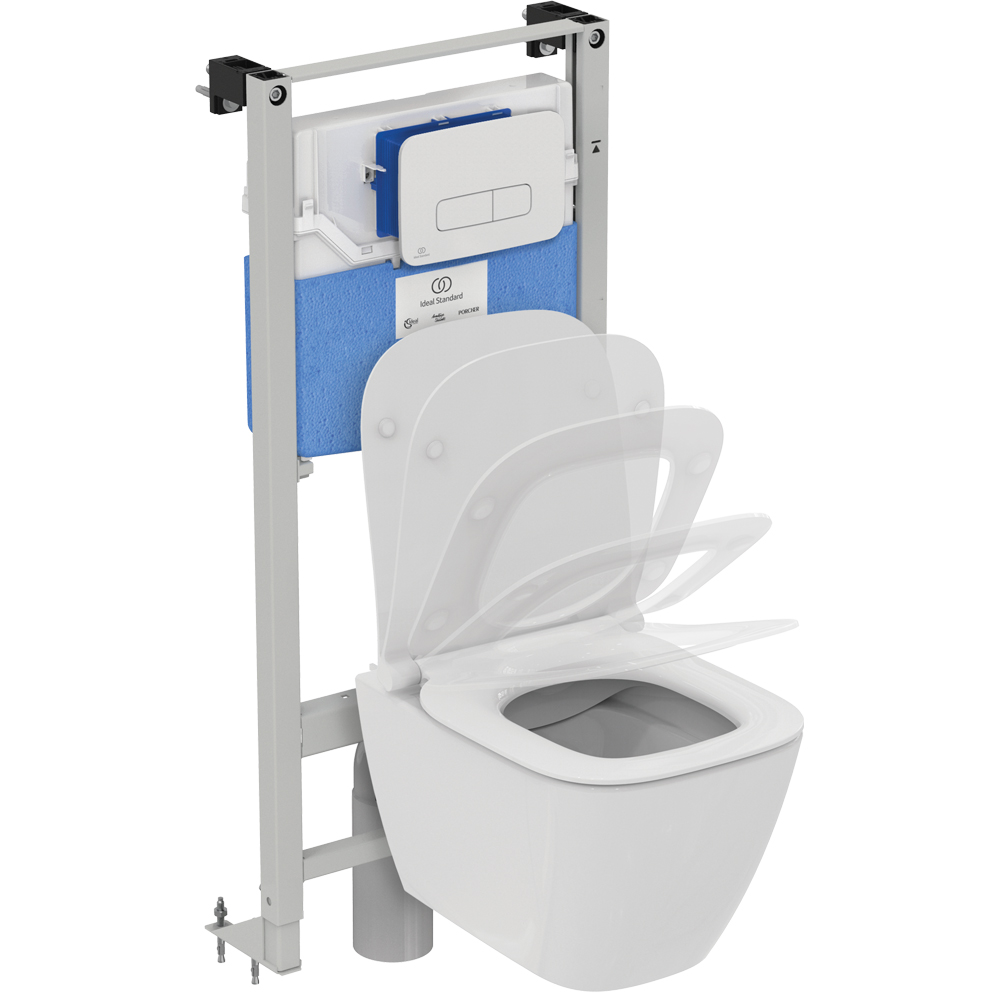 Vas WC suspendat IDEAL STANDARD I.Life S T459201, ceramica, evacuare orizontala, 35.5 x 48 x 30 cm, alb