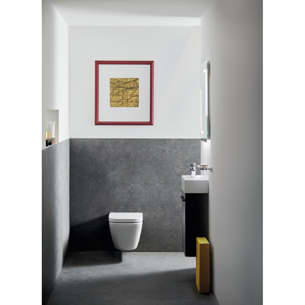 Vas WC suspendat IDEAL STANDARD I.Life S T459201, ceramica, evacuare orizontala, 35.5 x 48 x 30 cm, alb