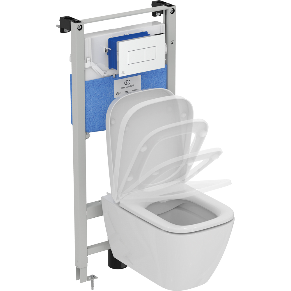 Vas WC suspendat IDEAL STANDARD I.Life B T461401, ceramica, evacuare orizontala, 35.5 x 54 x 33.5 cm, alb