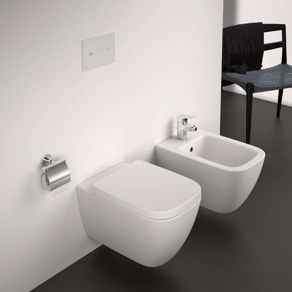 Vas WC suspendat IDEAL STANDARD I.Life B T461401, ceramica, evacuare orizontala, 35.5 x 54 x 33.5 cm, alb