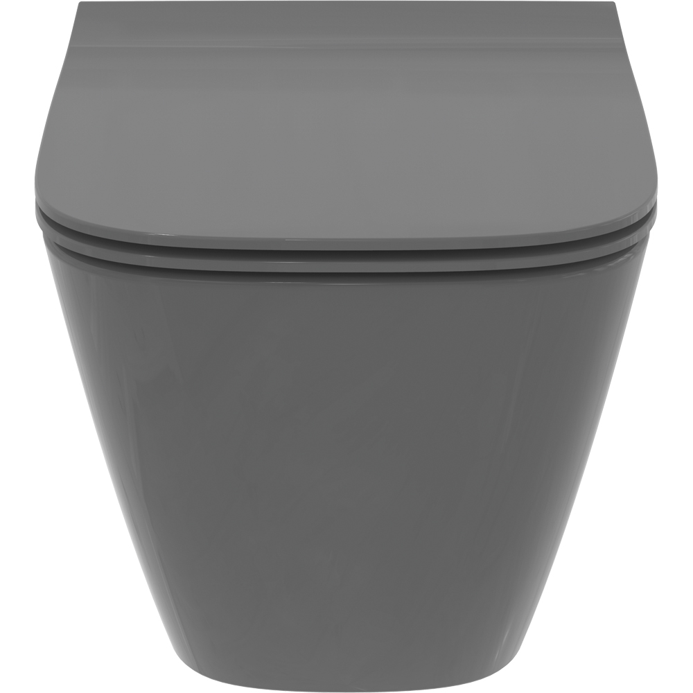 Vas WC IDEAL STANDARD I.Life B T461458 gri, ceramica, evacuare orizontala, 35.5 x 54 x 33.5 cm, gri lucios
