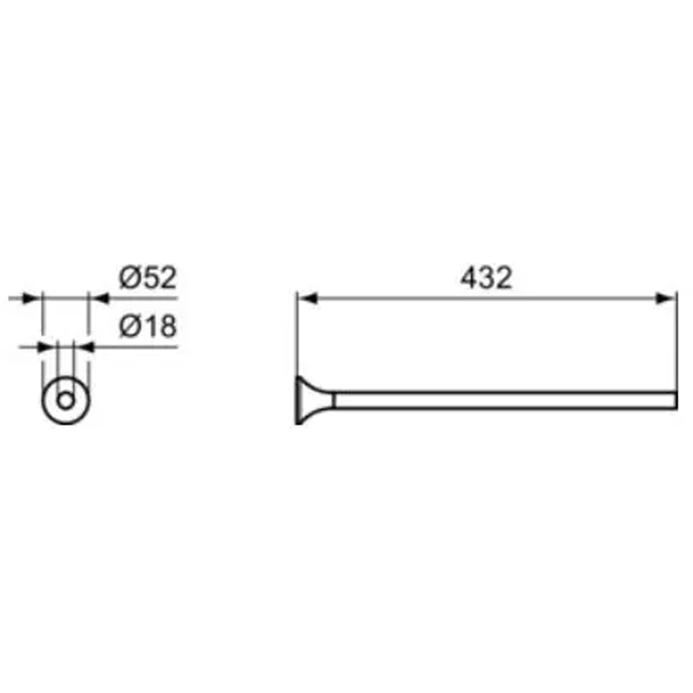 Suport prosop tip bara IDEAL STANDARD La Dolce Vita T5500A2, 40 cm, auriu periat